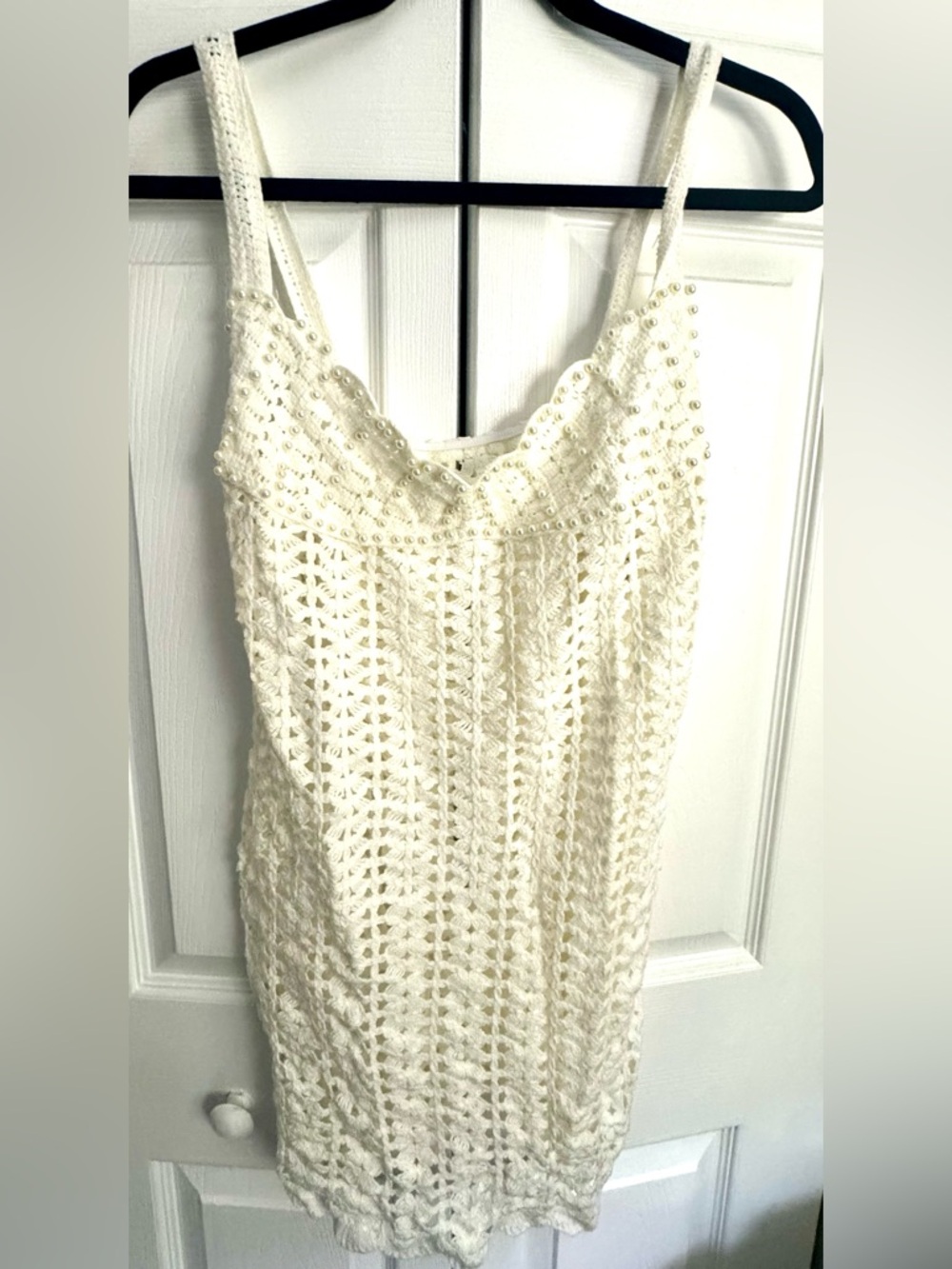 Empire Ivory Crochet Slip Dress
